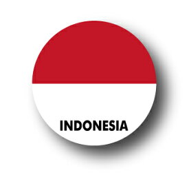 国旗缶バッジ CBFG026 INDONESIA インドネシア 国旗 缶バッジ フラッグ 旅行 グッズ