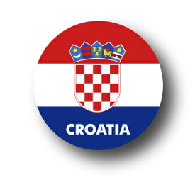 国旗缶バッジ CBFG032 CROATIA クロアチア 国旗 缶バッジ フラッグ 旅行 グッズ