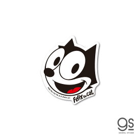 FELIX ダイカットミニステッカー FACE 白 ユニバーサル キャラクターステッカー 黒猫 Cat フィリックス・ザ・キャット イラスト gs 公式グッズ FLX-006
