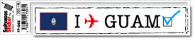 フットプリントステッカー FP068 グアム 島旗 GUAM スーツケース ステッカー 旅行 目印 国 国旗 海外 トラベル グッズ