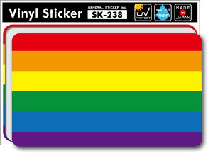 ���C���{�[�t���b�O�X�e�b�J�[02 SK238 �����X�e�b�J�[ LGBT pride flag