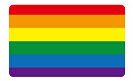 レインボーフラッグステッカー03 Sサイズ SK239 国旗ステッカー LGBT pride flag