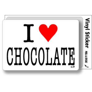 ゼネラルステッカー 【通販激安】 オリジナル商品 アイラブステッカー ハイクオリティ ILBT89 CHOCOLATE チョコレート LOVE I
