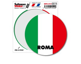 国旗ステッカー ローマ ROMA サークル WFS012 トラベル ステッカー 国旗 フラッグ 旅行 目印 スーツケース グッズ