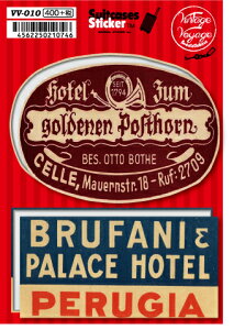 VV010 Vintage Voyage10 スーツケースステッカー ヴィンテージシリーズ 旅行 目印 ビンテージ デザイン DIY デコ グッズ