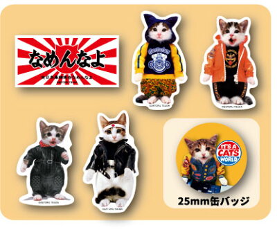 楽天市場 なめ猫 缶入り ミニステッカー ミニ缶バッジ なめ猫缶 Dj Lcc002 ステッカー 缶バッジ なめ猫グッズ ゼネラルステッカー
