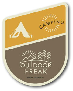 アウトドアステッカー アウトドアフリーク キャンプ CAMPING ビッグサイズ OD08 キャンプ ステッカー グッズ