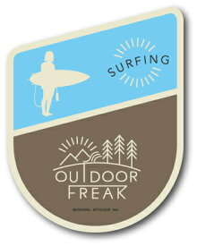 アウトドアステッカー アウトドアフリーク サーフィン SURFING ビッグサイズ OD16 OUTDOOR 趣味 レジャー ステッカー グッズ