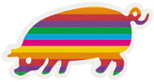 �X�e�b�J�[ No 1023 RAINBOW PIG