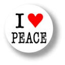 缶バッジ CBIL018 I LOVE PEACE ピース