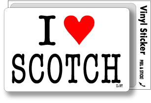 ゼネラルステッカー、オリジナル商品！ アイラブステッカー ILBT64 I love SCOTCH スコッチ