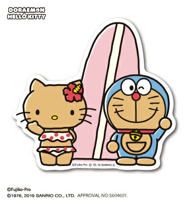 楽天市場 ドラえもん ハローキティ サーフボード サンリオコラボ ステッカー Lcs2 キャラクター ライセンス商品 ゼネラルステッカー