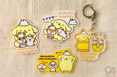 楽天市場 全3種セット ポムポムプリンxコロコロクリリン ミニステッカー キーホルダー まとめ買い おまけ付き キャラクター サンリオ コラボ イラスト Pnset03 Gs 公式グッズ ゼネラルステッカー