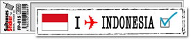 フットプリントステッカー FP015 インドネシア INDONESIA スーツケース ステッカー 旅行 目印 国 国旗 海外 トラベル グッズ
