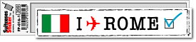 フットプリントステッカー FP016-01 ホワイト ローマ ROME スーツケース ステッカー 旅行 目印 国 国旗 海外 トラベル グッズ