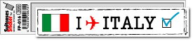 フットプリントステッカー FP016 イタリア ITALY スーツケース ステッカー 旅行 目印 国 国旗 海外 トラベル グッズ