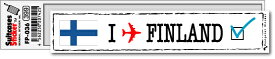 フットプリントステッカー FP036 フィンランド FINLAND スーツケース ステッカー 旅行 目印 国 国旗 海外 トラベル グッズ