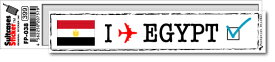 フットプリントステッカー FP038 エジプト EGYPT スーツケース ステッカー 旅行 目印 国 国旗 海外 トラベル グッズ