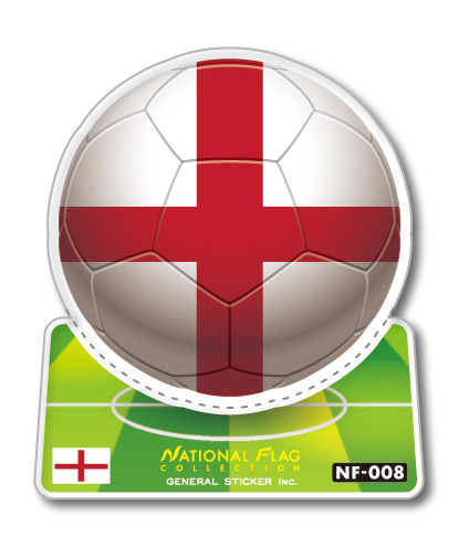 ゼネラルステッカー企画販売 ブランド品 贈答品 サッカーボールステッカー イングランド ENGLAND ワールドカップ スポーツステッカー NF008