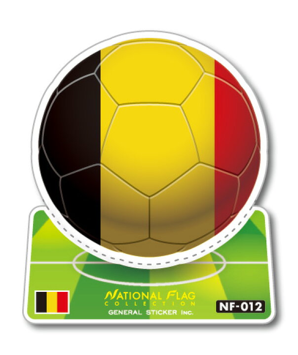 楽天市場 サッカーボールステッカー ベルギー Belgium Nf012 スポーツステッカー ワールドカップ ゼネラルステッカー