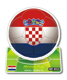サッカーボールステッカー クロアチア CROATIA NF013 サッカー ワールドカップ W杯 スポーツ 国旗 フラッグ 旅行 観戦グッズ