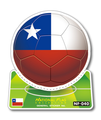 ゼネラルステッカー企画販売 内祝い サッカーボールステッカー チリ CHILE いよいよ人気ブランド スポーツステッカー ワールドカップ NF040