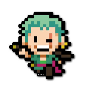 楽天市場 ピクセルワンピース ステッカー ゾロ 新世界ver ノーマルサイズ Opx011 One Piece ドット絵 グッズ ゼネラルステッカー