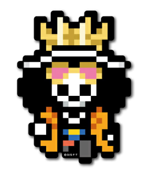 楽天市場 ピクセルワンピース ステッカー ブルック 新世界ver ノーマルサイズ Opx018 One Piece ドット絵 グッズ ゼネラルステッカー