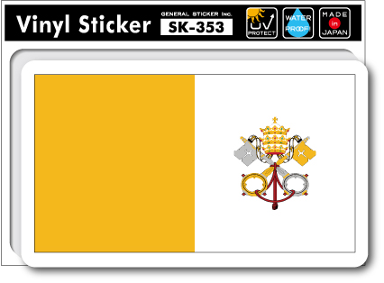 キャンペーンもお見逃しなく ゼネラルステッカー企画販売 Sk353 国旗ステッカー Vatican バチカン