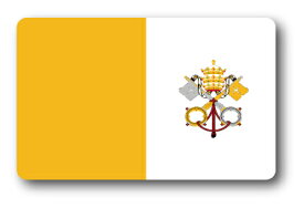 SK375 国旗ステッカー バチカン VATICAN 100円国旗 フラッグ 旅行 スーツケース 車 PC スマホ