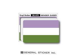 Genderqueer �W�F���_�[�N�B�A �X�e�b�J�[ S�T�C�Y �W�F���_�[�V���[�Y LGBTQ �t���b�O SK472 ���� �x�� gs �O�b�Y