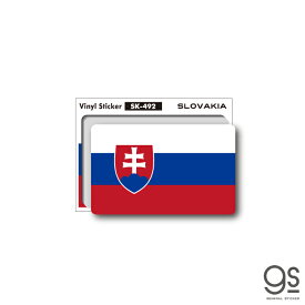 国旗ステッカー スロバキア SLOVAKIA 100円国旗 旅行 フラッグ 目印 スーツケース 車 PC スマホ SK492 gs グッズ