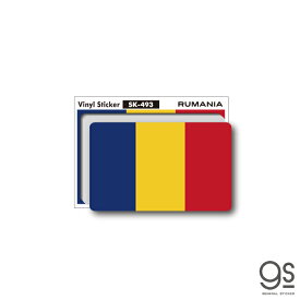 国旗ステッカー ルーマニア RUMANIA 100円国旗 旅行 フラッグ 目印 スーツケース 車 PC スマホ SK493 gs グッズ