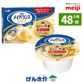 明治 メイバランス アイス バニラ味 80ml×48個 送料無料(一部地域は別途送料がかかります)法人のみ　代引不可　同梱不可