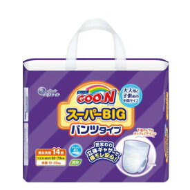 ［直送品］アテント　グ～ン　スーパーBIGパンツ　14枚入×6　[ケース販売]　　グーン［直送品以外と同梱不可］