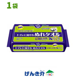 アクティ トイレに流せるぬれタオル 厚手 大判1袋(76枚入×1個) 日本製紙クレシア