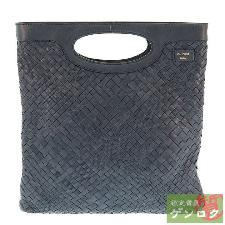 楽天市場】【中古】 ファロルニ イントレチャート ハンドバッグ レザー  