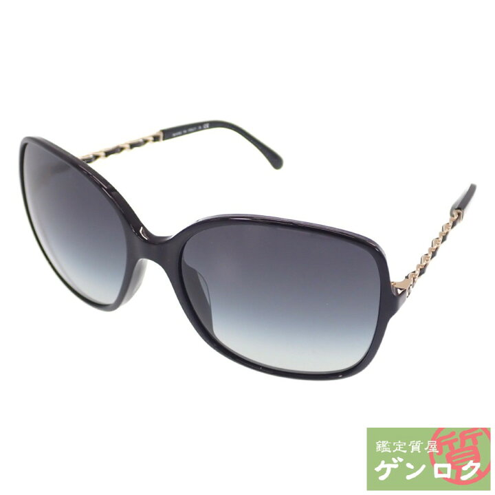 楽天市場】【中古】 シャネル サングラス 5210-Q‐A 黒×金色 