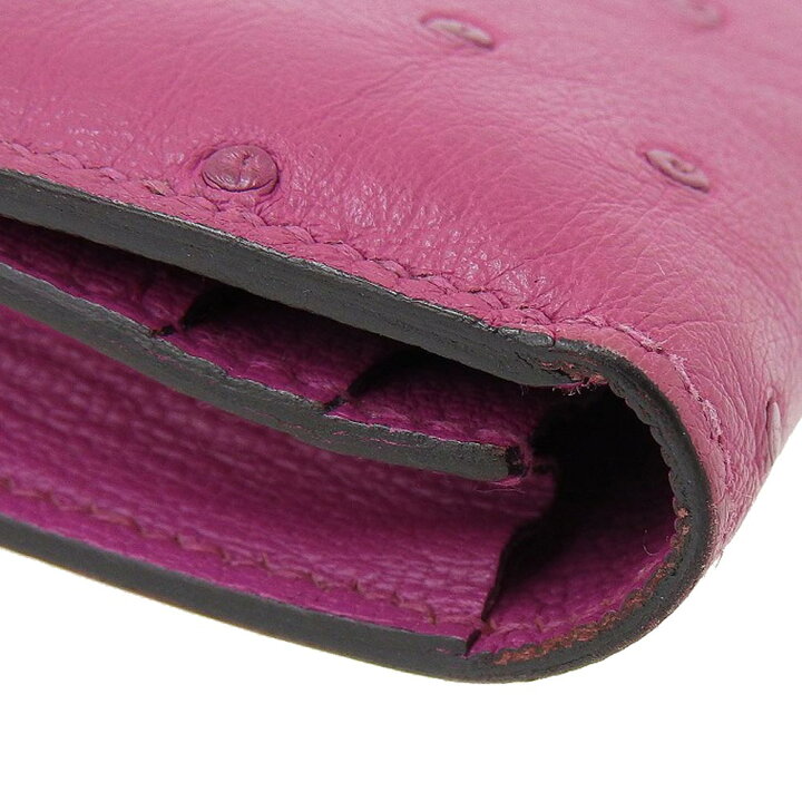 楽天市場】【中古】 エルメス オーストリッチ ベアンスフレ 長財布 C  