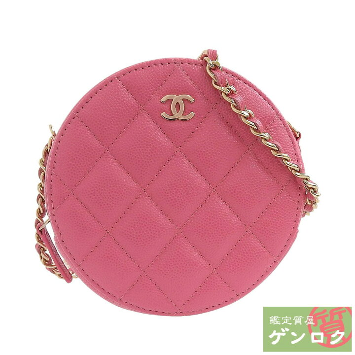 楽天市場】【中古】 シャネル キャビア 丸型 チェーンショルダーポーチ  