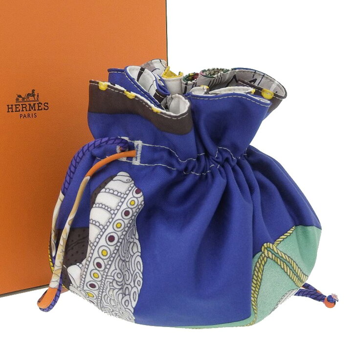 楽天市場】【中古】 エルメス プティアッシュ 巾着ポーチ ポーチ  