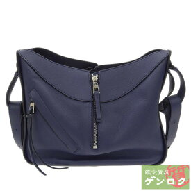 【中古】 ロエベ ハンモックスモール 2WAYハンドバッグ ショルダーバッグ レザー ネイビー レディース LOEWE【質屋】【代引き手数料無料】