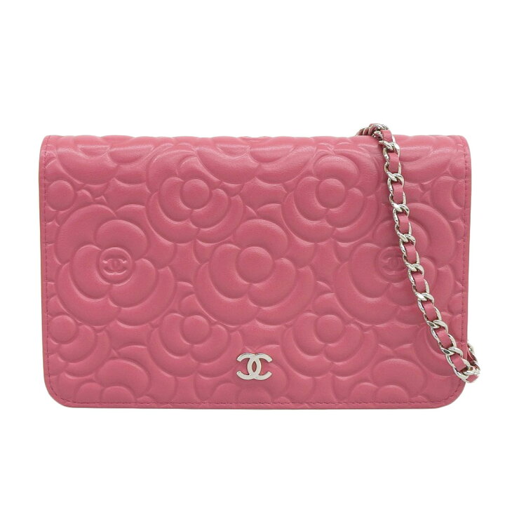 楽天市場】【中古】CHANEL シャネル カメリア チェーンウォレット 