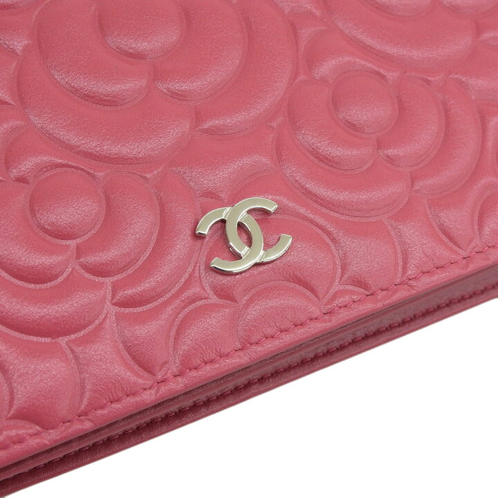 楽天市場】【中古】CHANEL シャネル カメリア チェーンウォレット 