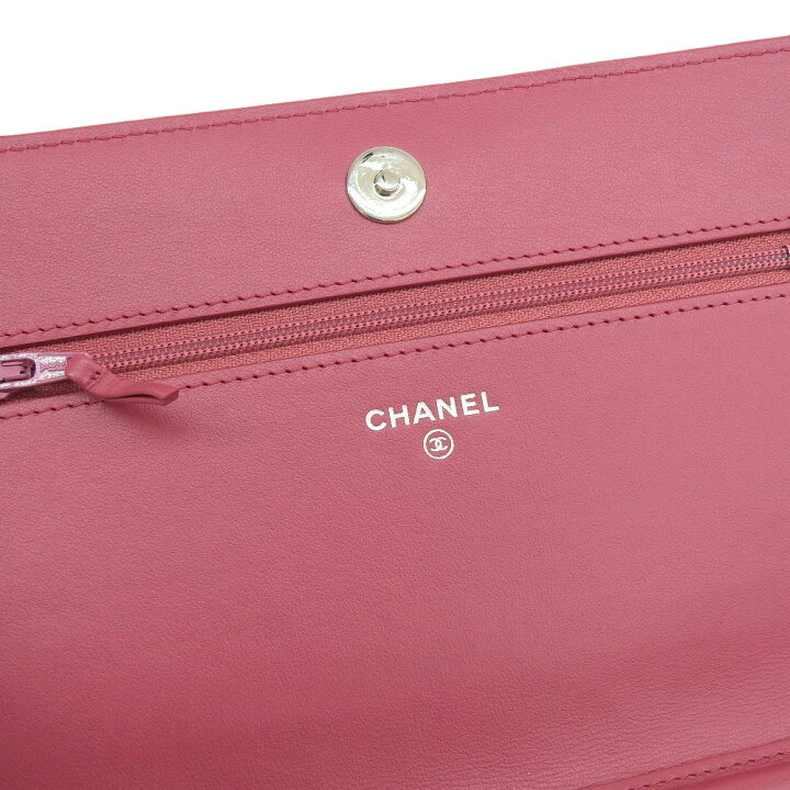 楽天市場】【中古】CHANEL シャネル カメリア チェーンウォレット 