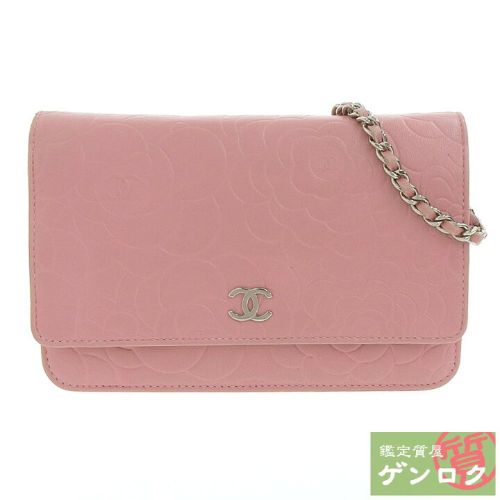 楽天市場】【中古】CHANEL シャネル カメリア チェーンウォレット 