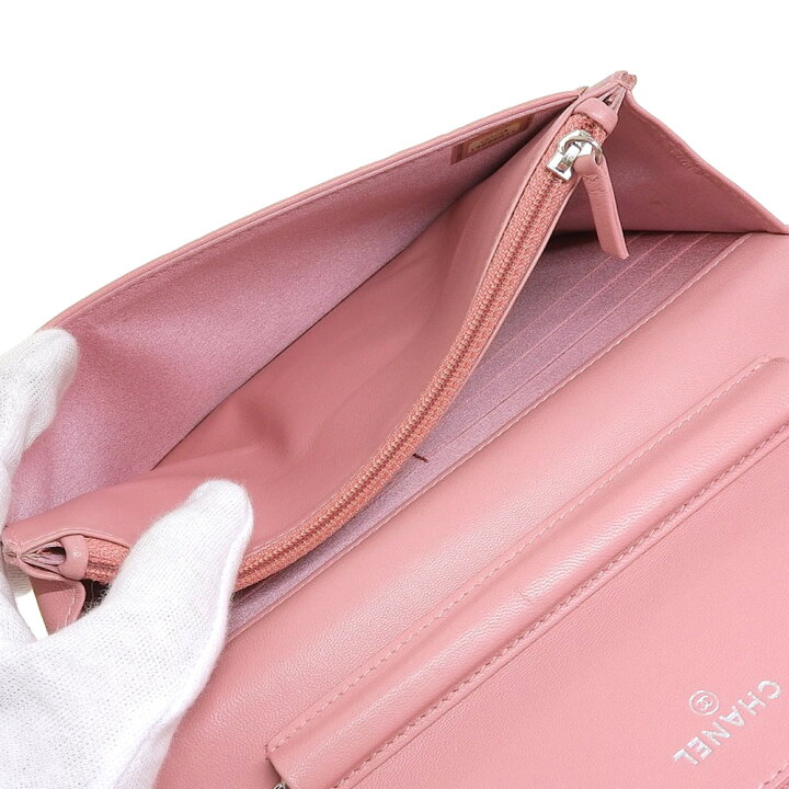 楽天市場】【中古】CHANEL シャネル カメリア チェーンウォレット 