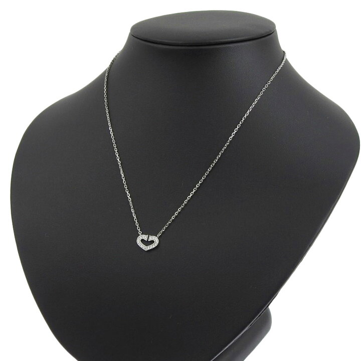 楽天市場】【中古】CARTIER カルティエ Cハート ネックレス 750 K18WG 