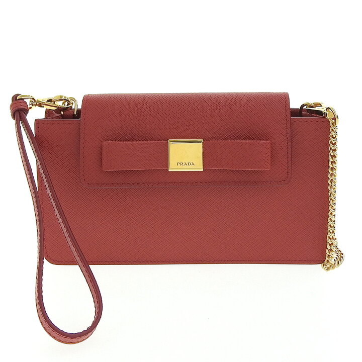 楽天市場】【中古】PRADA プラダ チェーンショルダースマホケース 2WAY 