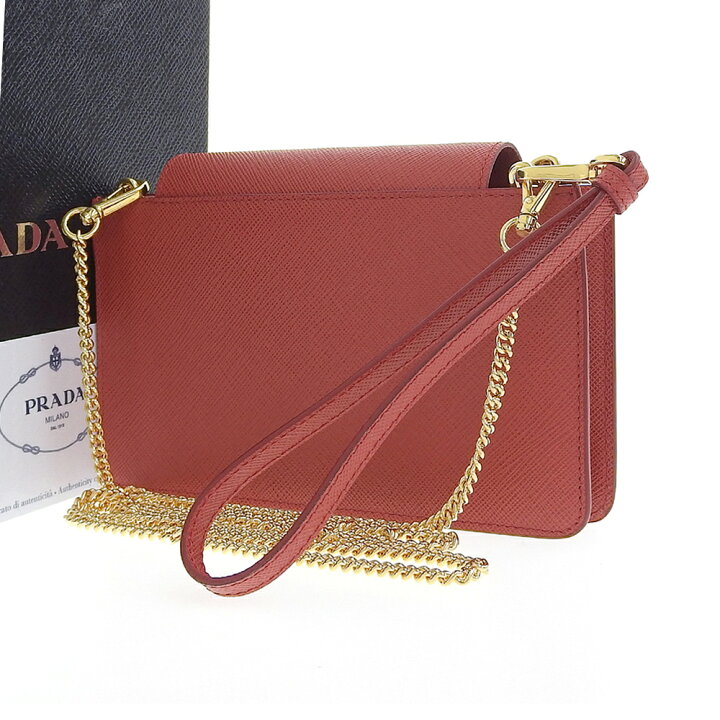 楽天市場】【中古】PRADA プラダ チェーンショルダースマホケース 2WAY 